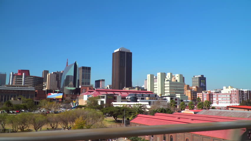 johannesburg skyline on south africa