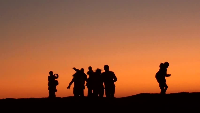 Sunset with silhouette