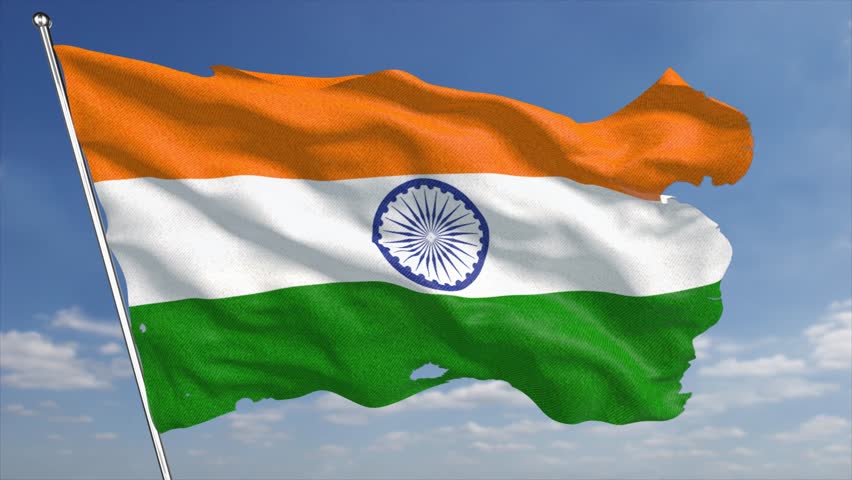 The 4k India Flag Animated Stock Footage Video (100% ...