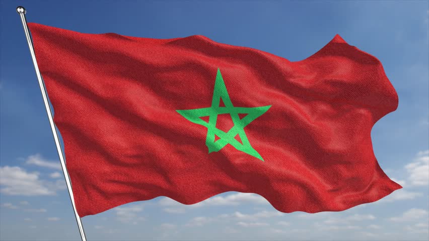 Le Drapeau Le Plus Moche Du Monde The 4k Morocco Flag Animated : vidéo de stock (100 % libre de droit