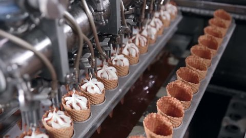 Ice cream automatic production line.