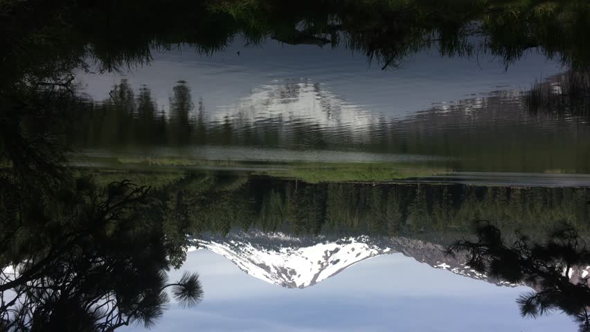 Mount Lassen, Lassen Volcanic National Park, USA. View from Manzanita Lake