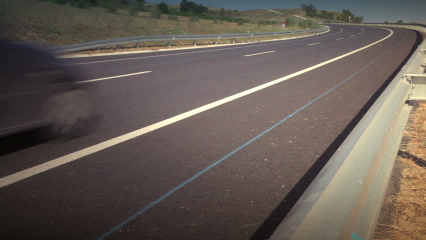 a vehicle passing on the highway