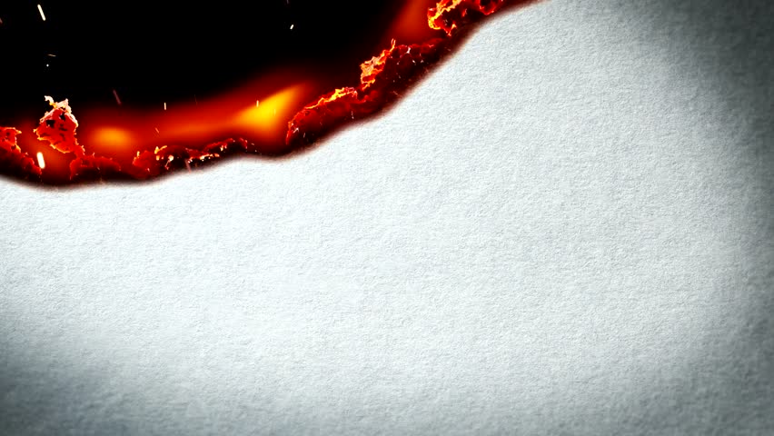 White paper burning in flames. Useful for Transitions, titles and Effects.. UHD