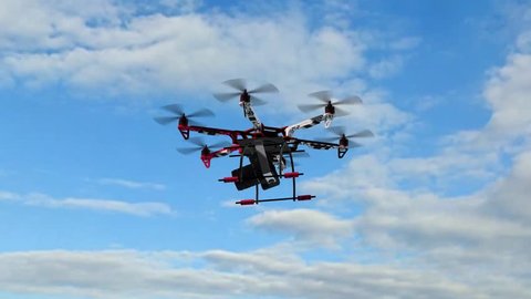 
Drone Hexacopter with Camera in flight