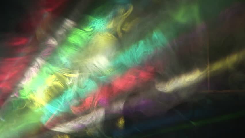 abstract colored rays in fog