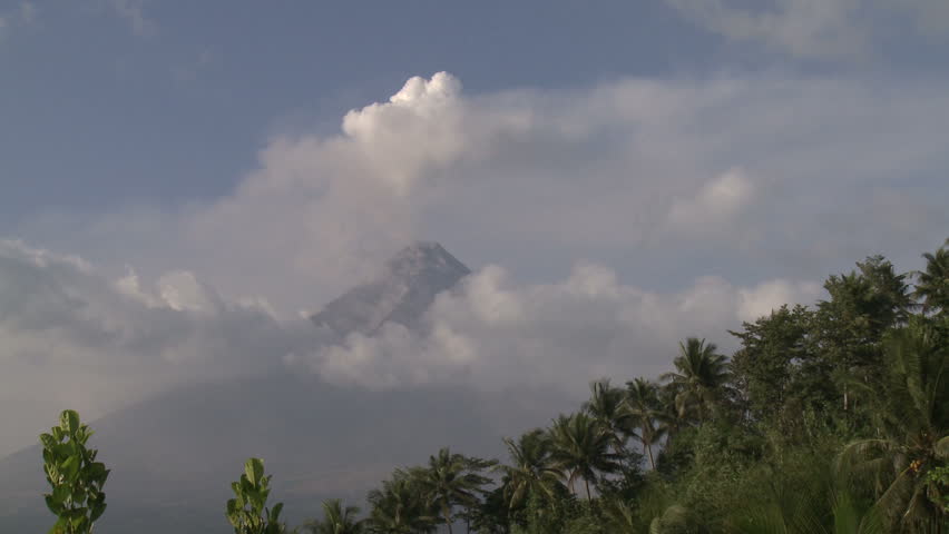 Tropical Landscape Around Mayon Volcano