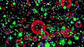Motion colorful round on black. High quality royalty free stock footage and visuals featuring golden green and blue bokeh orb shaped particle motion backgrounds.  - Powered by Shutterstock - Get 15% off with code: PIKWIZARD15