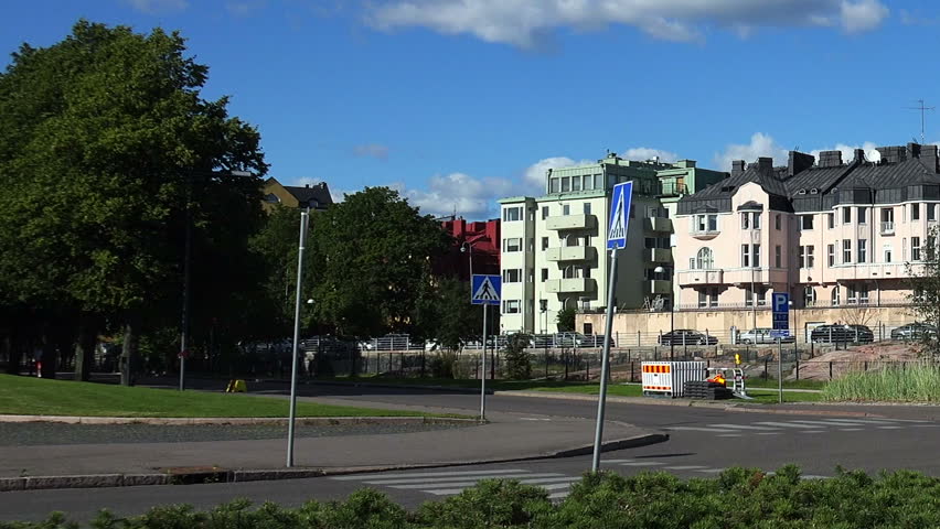 Helsinki. Sights. City streets. Finland.