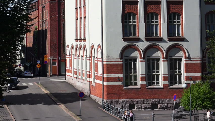 Helsinki. Sights. City streets. Finland.