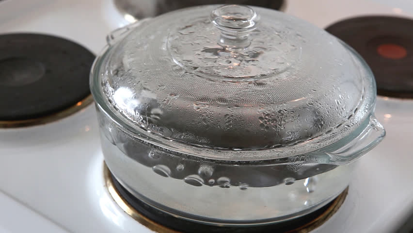 Boiling Water In Glass Pot