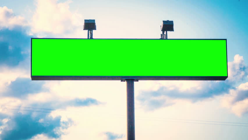 Blank Billboard with Green Screen Stock Footage Video (100% Royalty ...