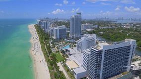 Miami Beach aerial real estate tour 4k