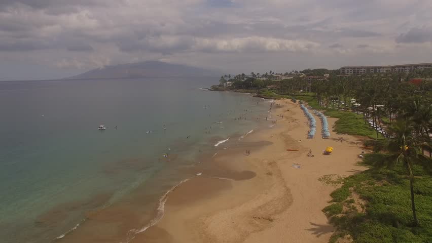 Aerial Wailea Beach, Kihei, Hawaii