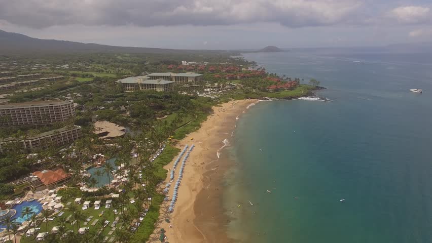Aerial Wailea Beach, Kihei, Hawaii