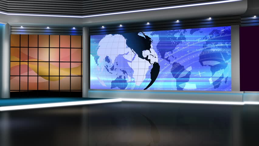 news tv studio set - virtual Stock Footage Video (100% Royalty-free ...