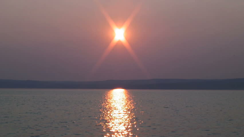 Sunset, Hills and Lake Superior, Wisconsin