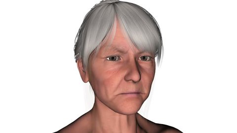 young woman morphing Into Grandmother