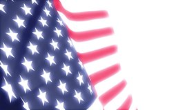 United States flag waving in the wind 