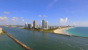 Southernmost tip of Miami Beach aerial video tour