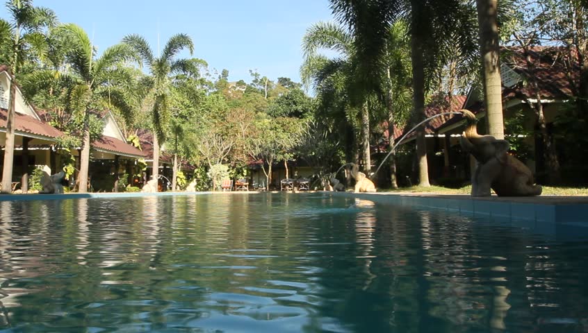Swimming pool in spa resort