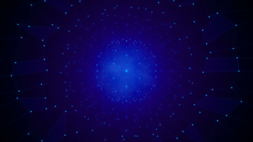 dark blue particle sphere looping background Stock Footage Video (100%