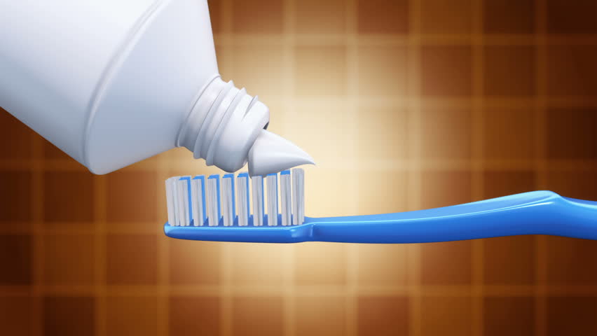 Squeezed Toothpaste On Stock Footage 