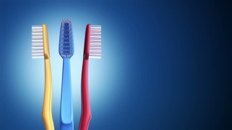 Animation Rotation Toothbrushes Animation Seamless Loop Stock Footage ...