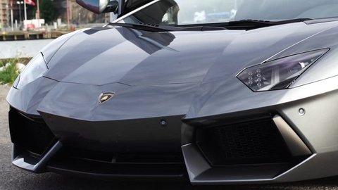 Closeup on a new Lamborghini