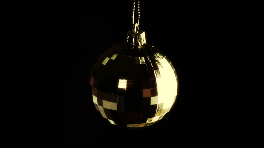 Christmas ornaments on black background