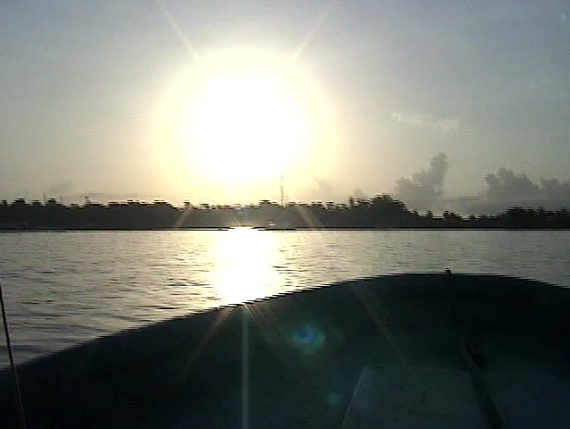 Sunrise from the boat