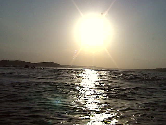 Sunset from the boat