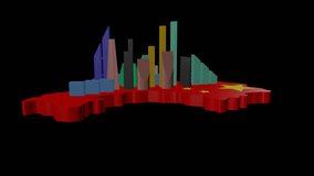abstract skyscrapers on China map flag animation - Powered by Shutterstock - Get 15% off with code: PIKWIZARD15