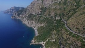 Aerial View of Amalfi Coast, Italy