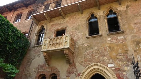 Original Balcony of Romeo and Juliet at Juliets home in Verona - Casa di Giulietta