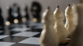 man plays chess and makes the first move a pawn. Find similar clips in our portfolio.