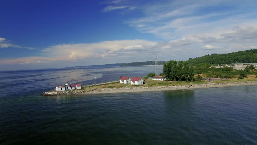 Discovery Park West Point Lighthouse and Waste Treatment Plant - Seattle, Washington