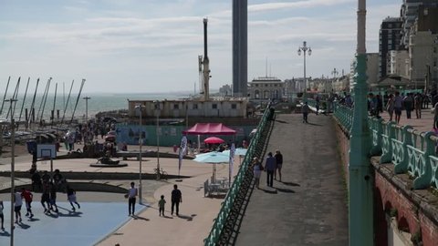 Promenade on the Brighton Beach, England 