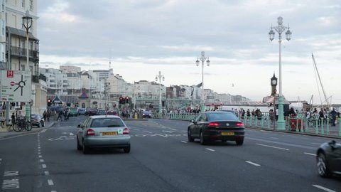 Brighton traffic by the sea