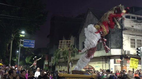 Ogoh-Ogoh parade preceding Nyepi in Denpasar, Indonesia, 8th of March 2016