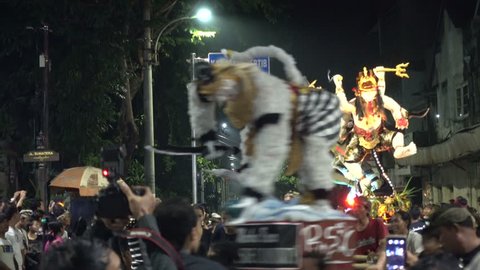 Ogoh-Ogoh parade preceding Nyepi in Denpasar Indonesia, 8th of March 2016