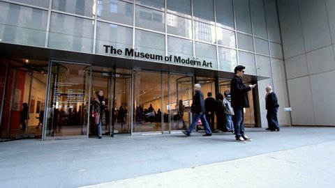 NEW YORK CITY, NY - NOVEMBER 25: Entrance to the Museum of Modern Art on Black Friday November 25, 2011 in New York City, New York. 