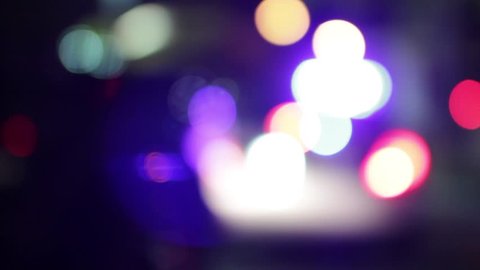 Police car lights - Bokeh / blurred 