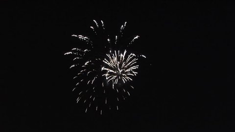 HD Fireworks Display Circa 2016: Spectacular 4th of July Fireworks Display against and empty sky and background. Filmed us a Sony EX-3 in full 1920*1080 native resolutions.