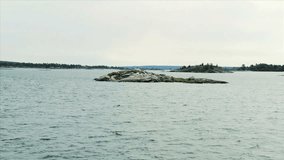 30000 Island Shoreline of Georgian Bay, Lake Huron, Canada. As seen from a sightseeing tourist boat.
