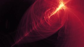 Fantastic space wave object in motion, glowing energy rays, HD 1080p video animation