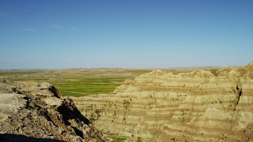 USA Badlands view of sandstone Buttes desert Prairie Landscape