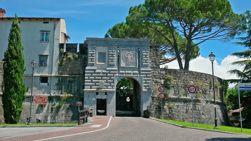 gateway to the hill of Gorizia castle, Italy