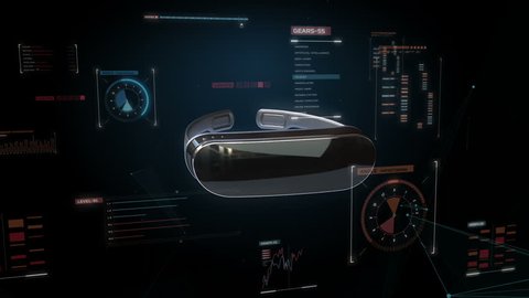 VR glasses with digital interface UI.(included alpha)
