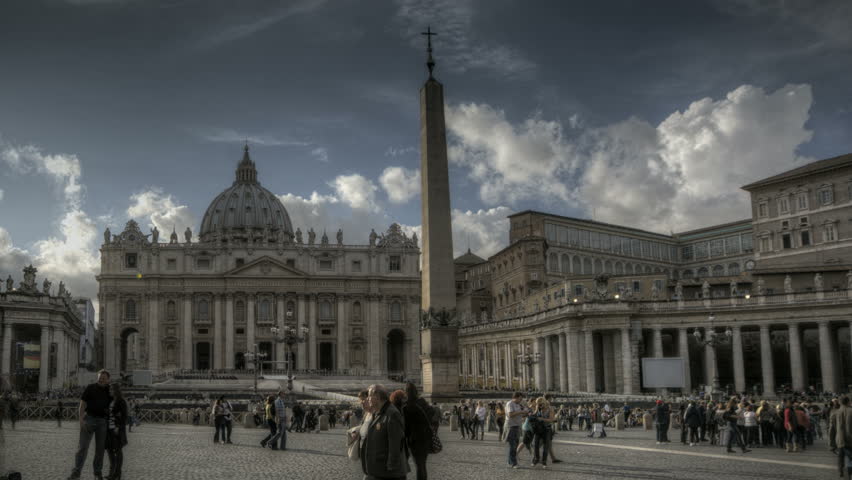 ROME, ITALY - OCTOBER 26 (Timelapse): Timelapse of St. Peter's Square at the